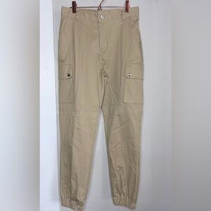 NWOT beige cargo trousers women Size Small